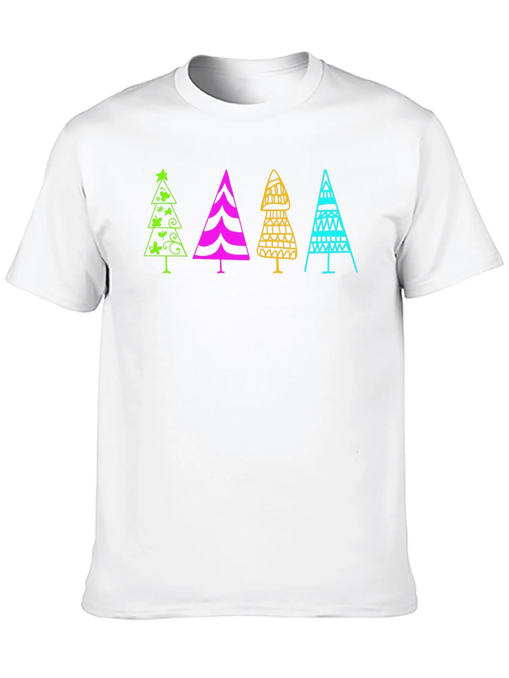 Fun Christmas Trees Black T-Shirt product image 8