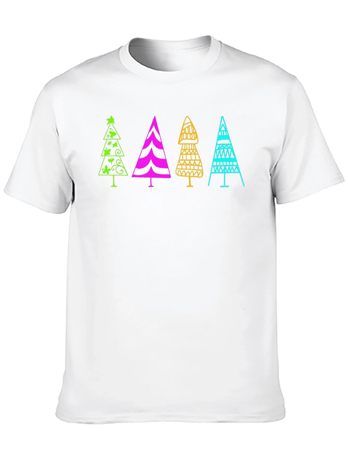 Fun Christmas Trees Black T-Shirt product image 8