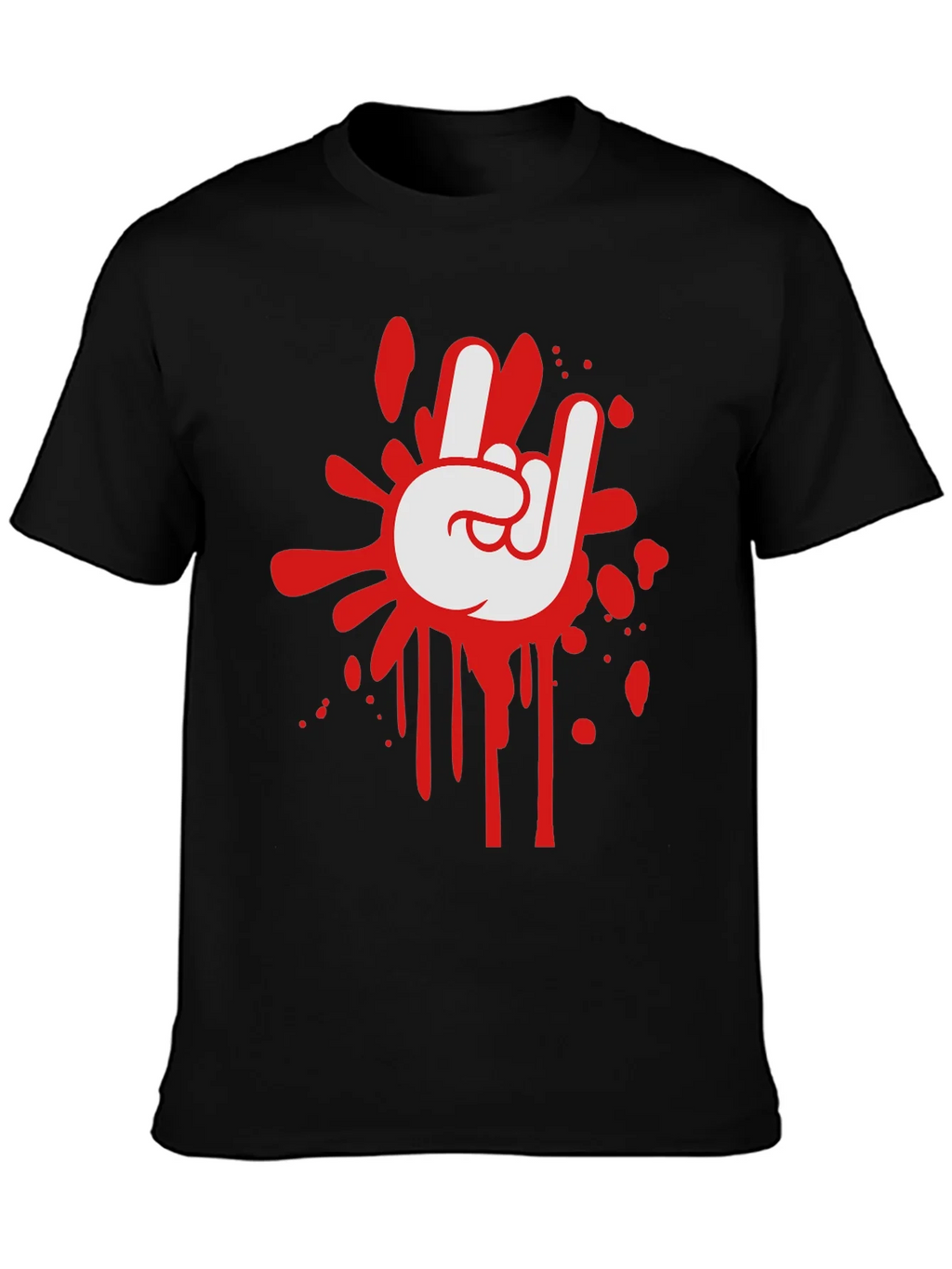 Rock On Graphic Black T-Shirt product image 3