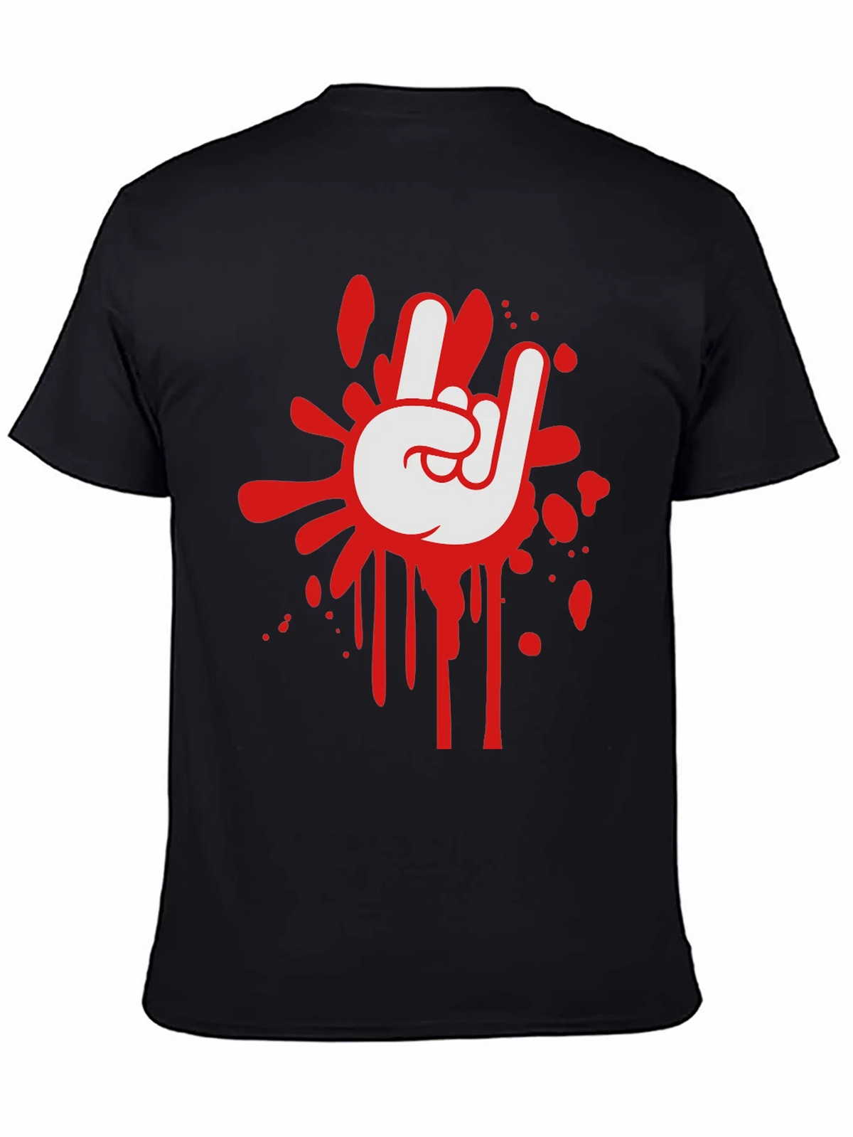 Rock On Graphic Black T-Shirt product image 4