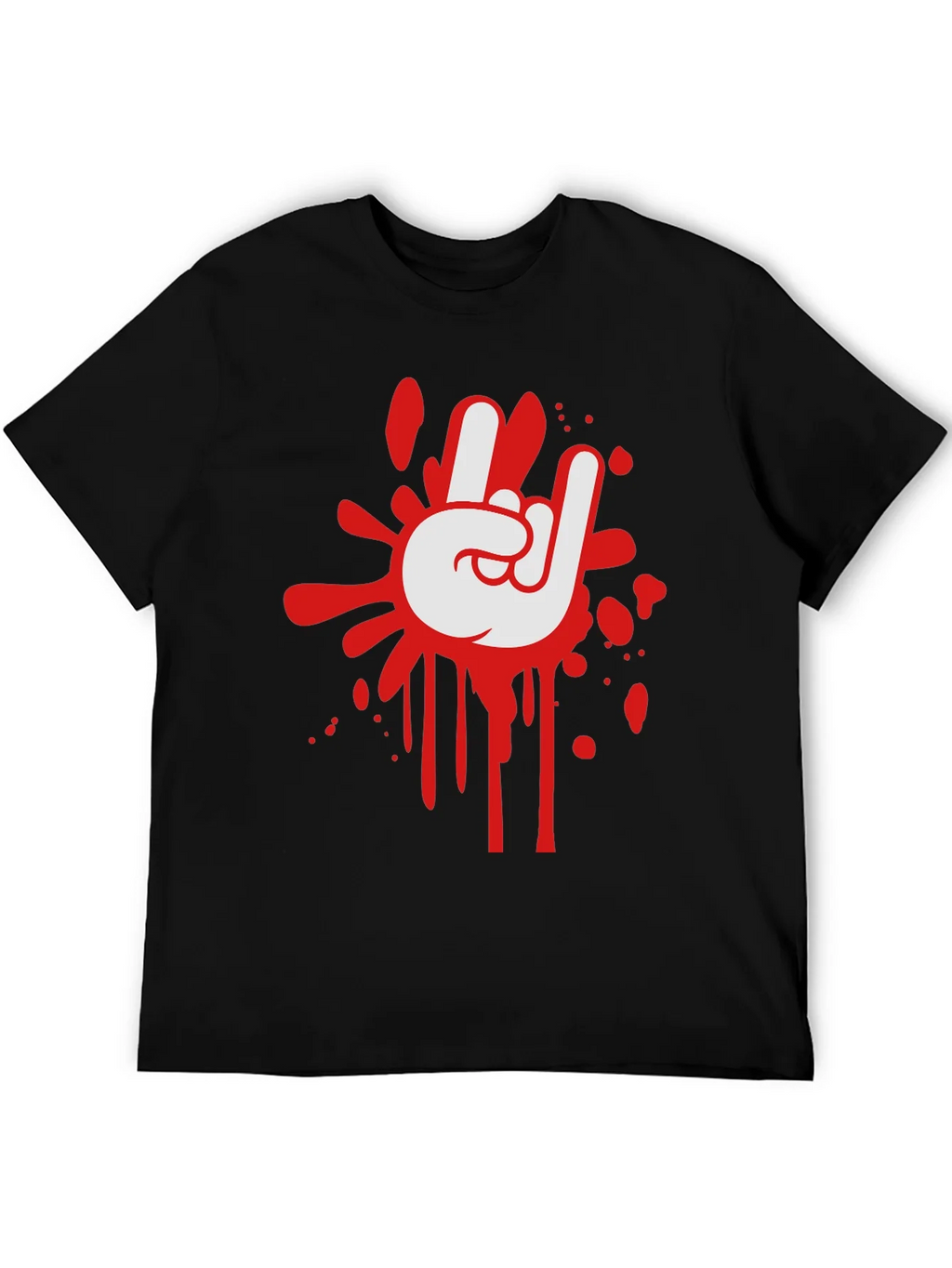 Rock On Graphic Black T-Shirt product image 5
