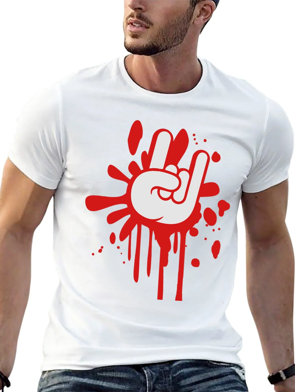 Rock On Graphic Black T-Shirt product image 12