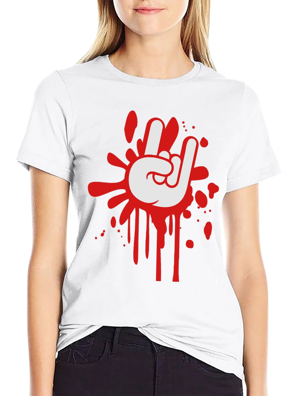 Rock On Graphic Black T-Shirt product image 8