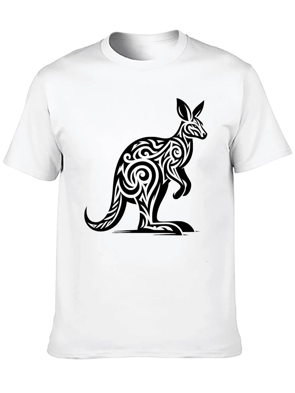 Tribal Kangaroo Graphic Black Tee product image 8