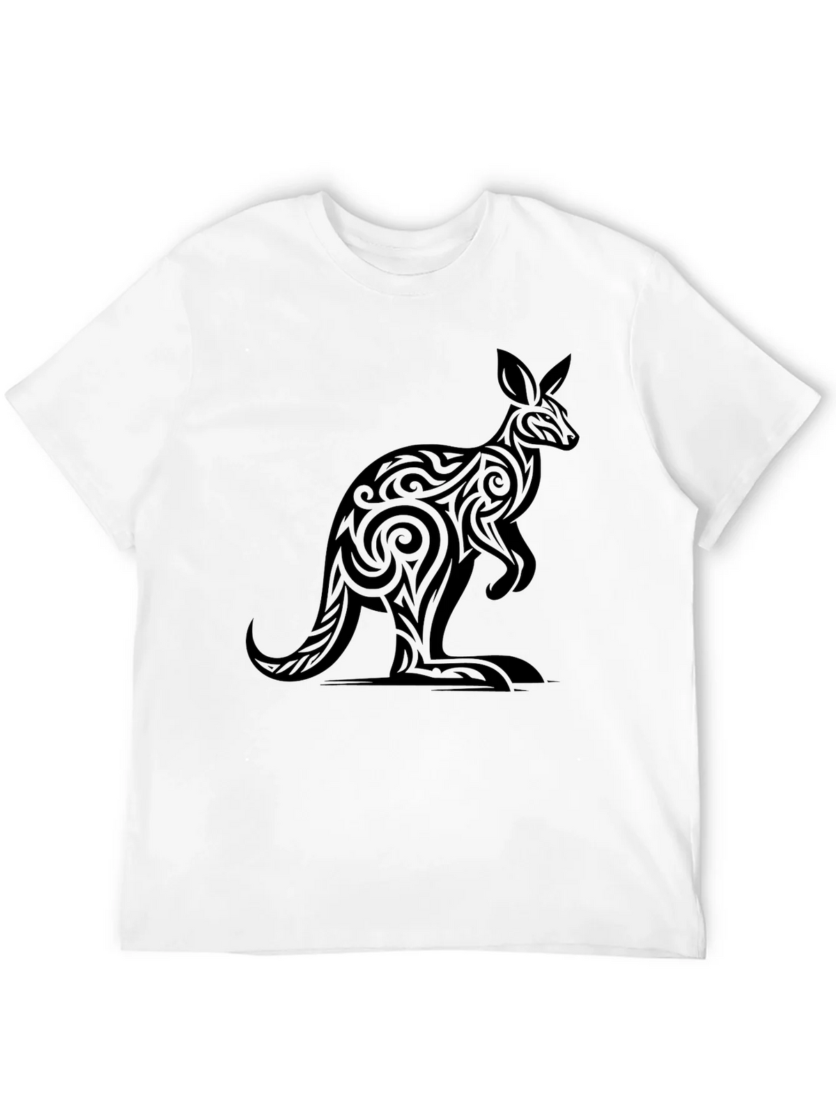Tribal Kangaroo Graphic Black Tee product image 9
