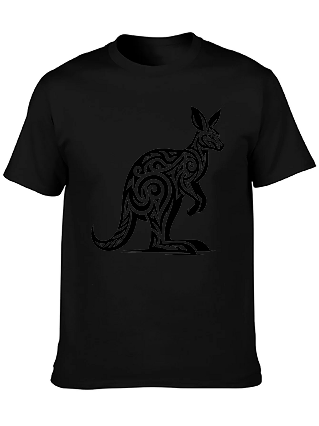 Tribal Kangaroo Graphic Black Tee product image 3