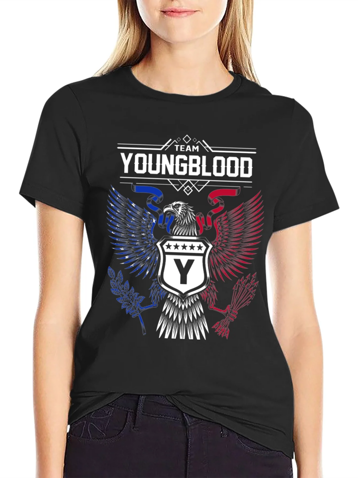 Team Youngblood Eagle Graphic Black T-Shirt product image 2