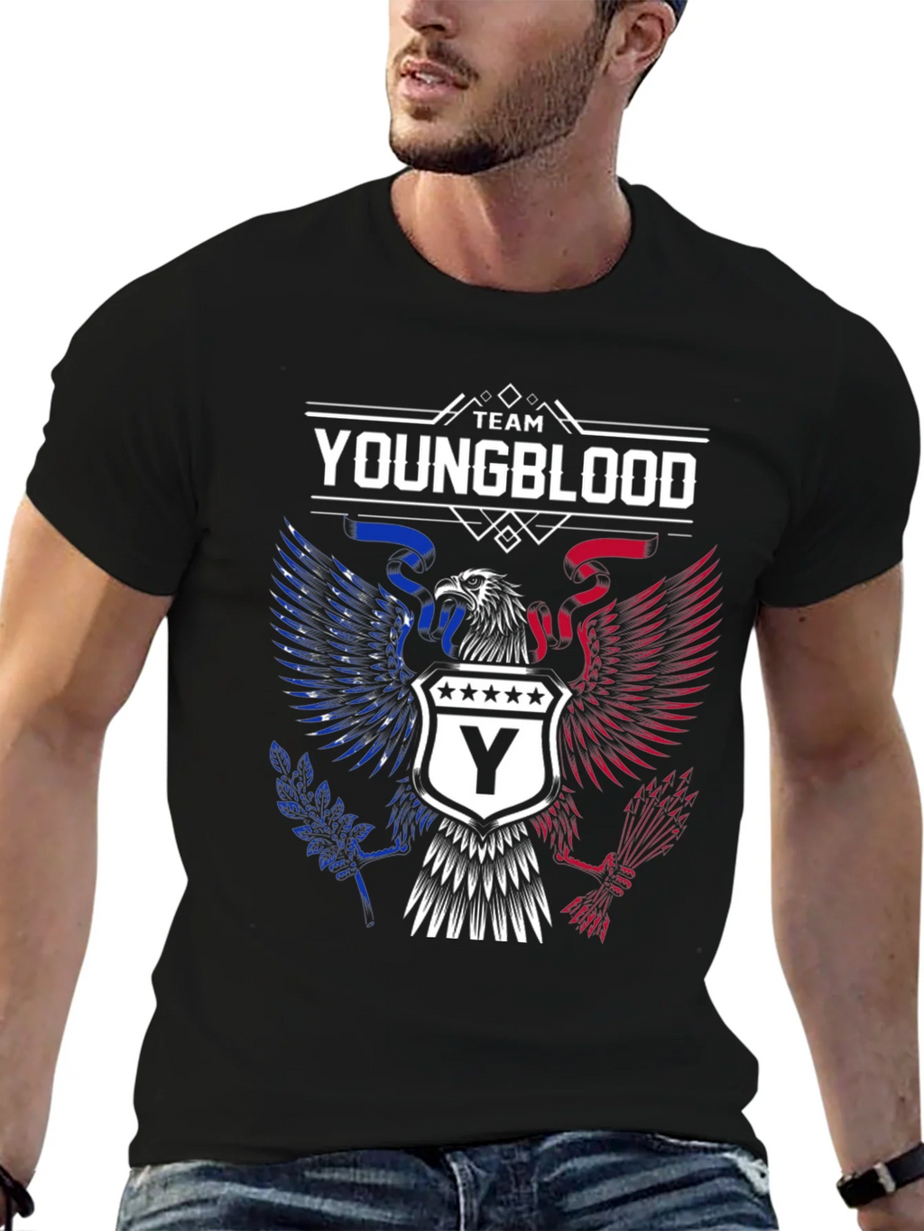 Team Youngblood Eagle Graphic Black T-Shirt product image 6