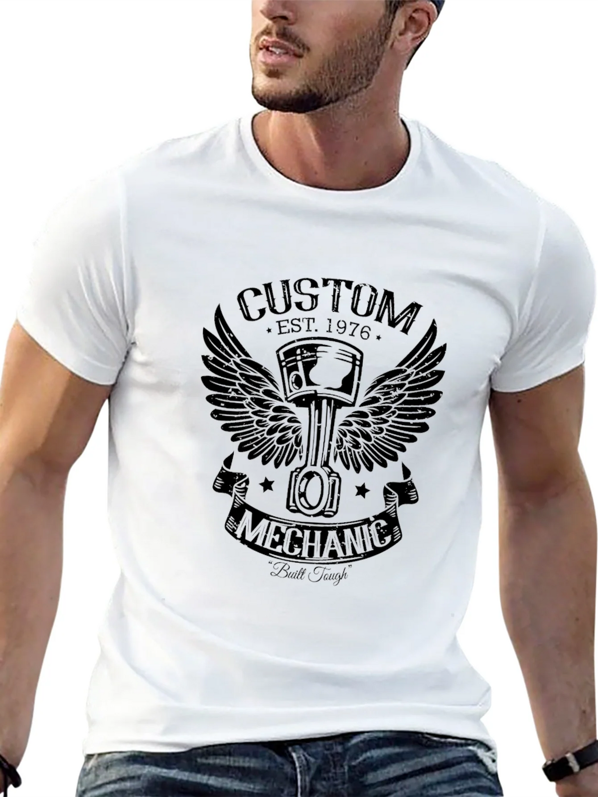 Custom Mechanic Est. 1976 T-Shirt product image 12