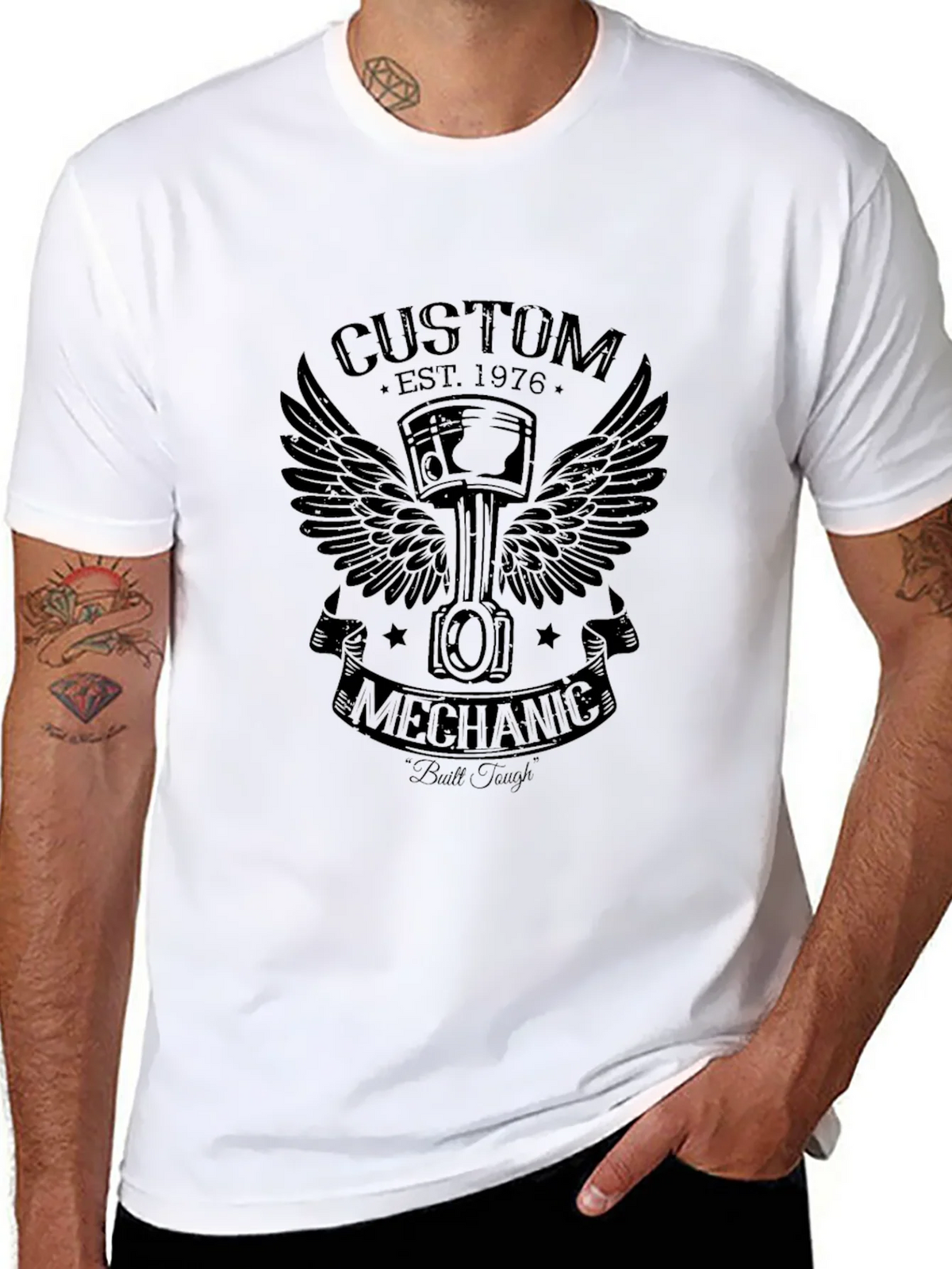 Custom Mechanic Est. 1976 T-Shirt product image 7