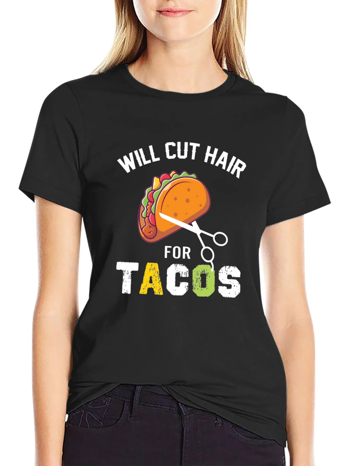 Will Cut Hair For Tacos T-Shirt product image 2
