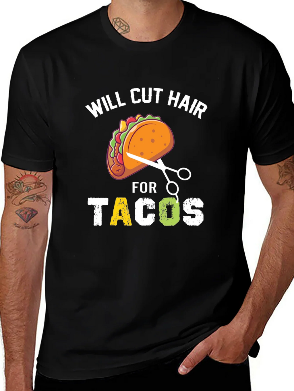 Will Cut Hair For Tacos T-Shirt product image 1