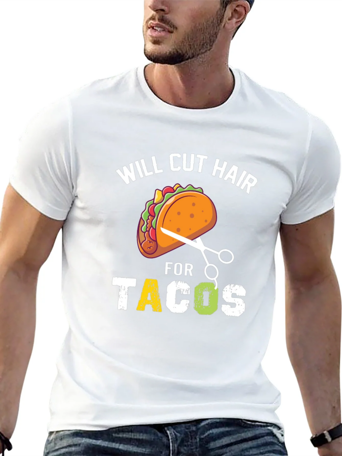 Will Cut Hair For Tacos T-Shirt product image 12