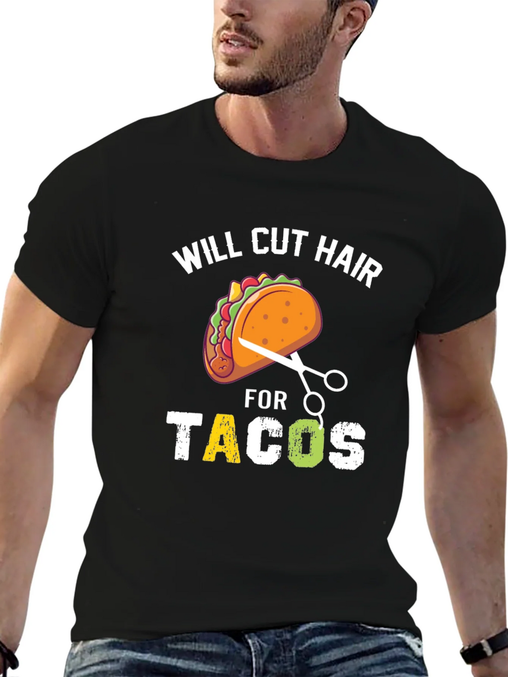 Will Cut Hair For Tacos T-Shirt product image 6