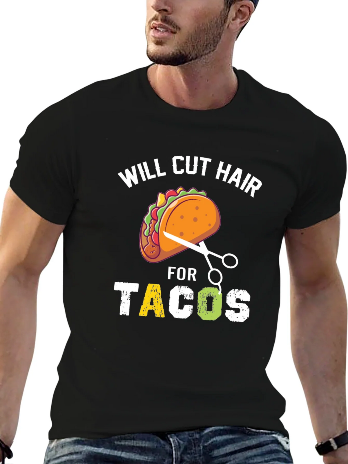 Will Cut Hair For Tacos T-Shirt product image 6