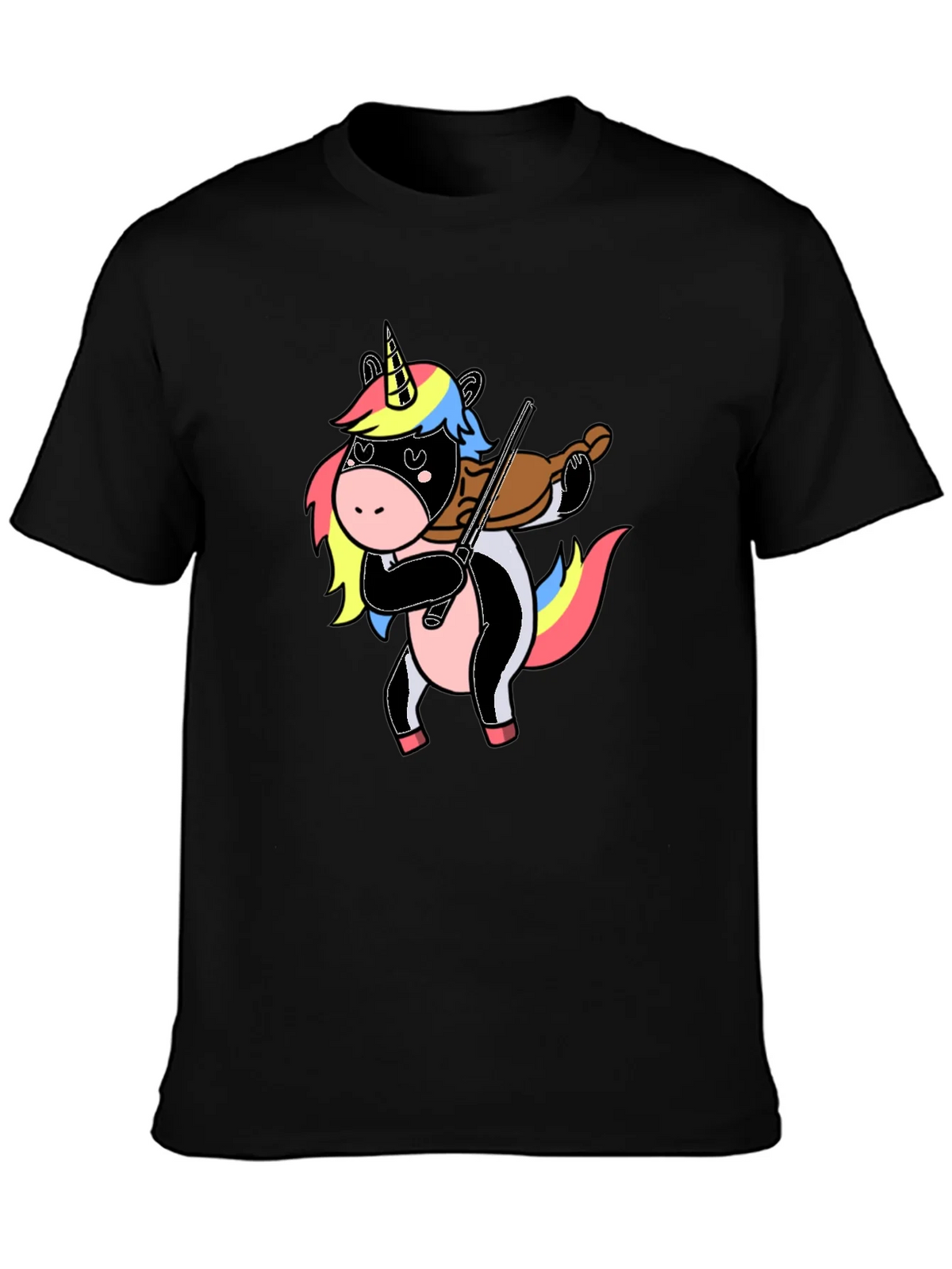Unicorn Violin Player Graphic T-Shirt product image 3