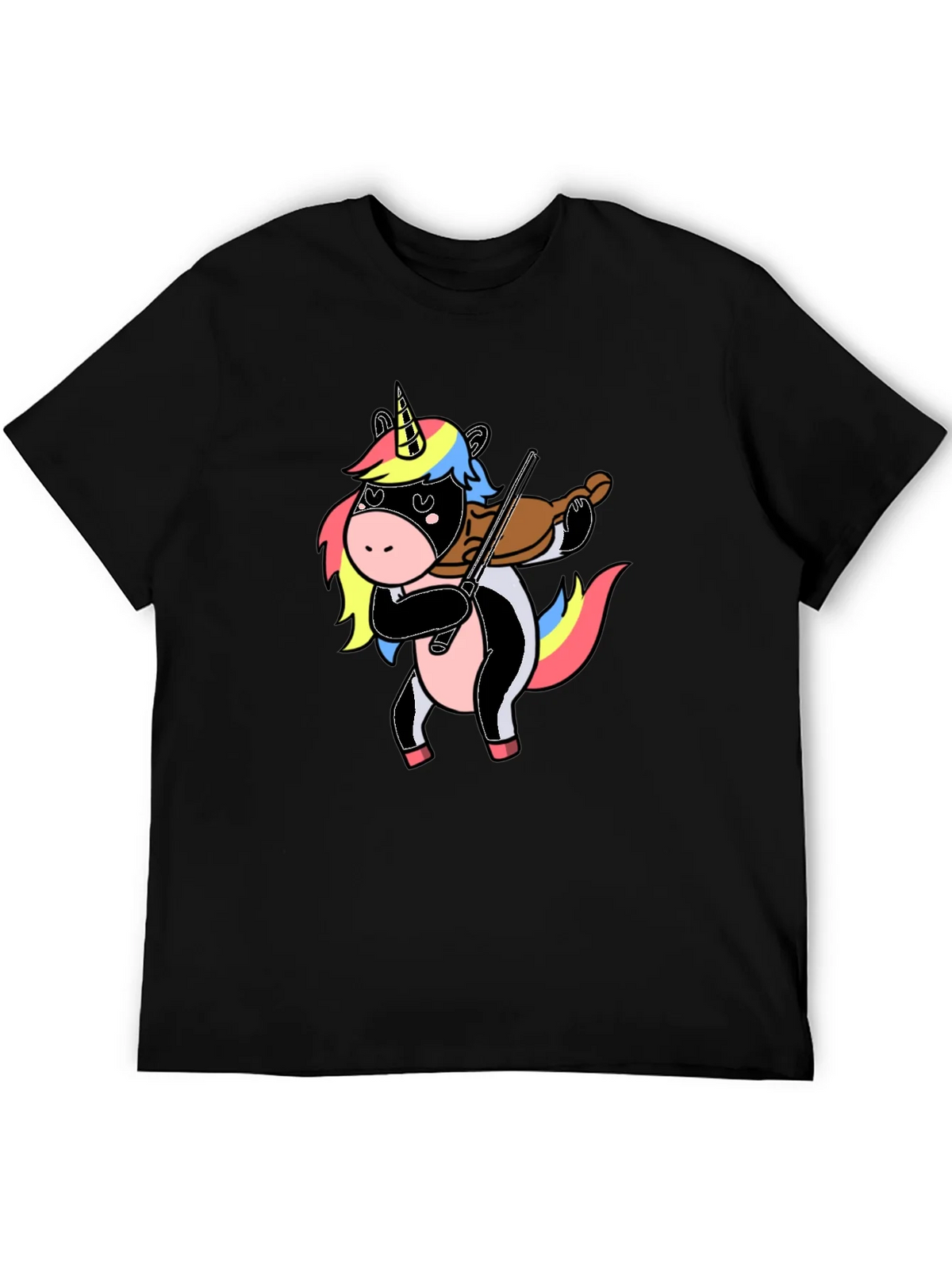 Unicorn Violin Player Graphic T-Shirt product image 5