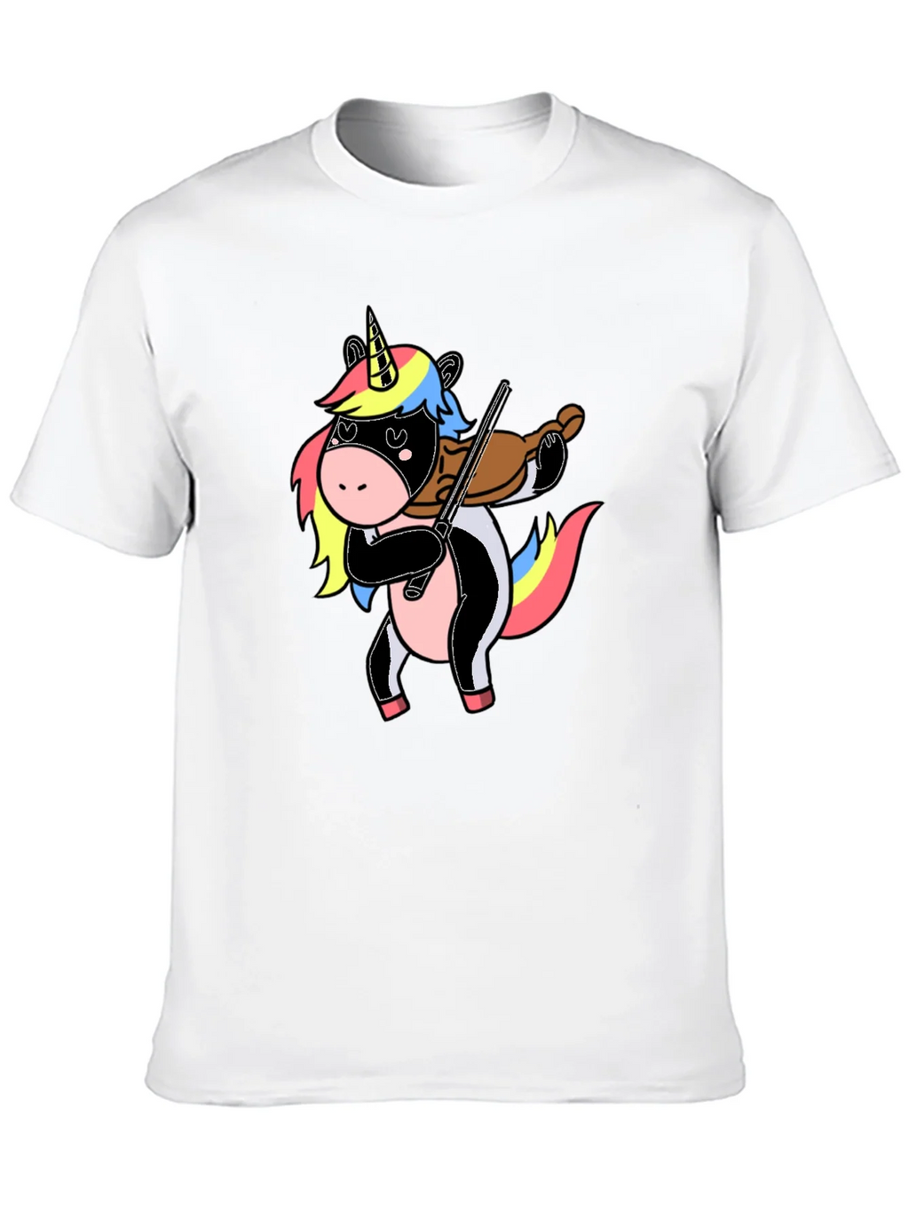 Unicorn Violin Player Graphic T-Shirt product image 9