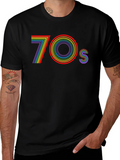 Retro 70s Rainbow T-Shirt - Vintage Style Tee product image 1