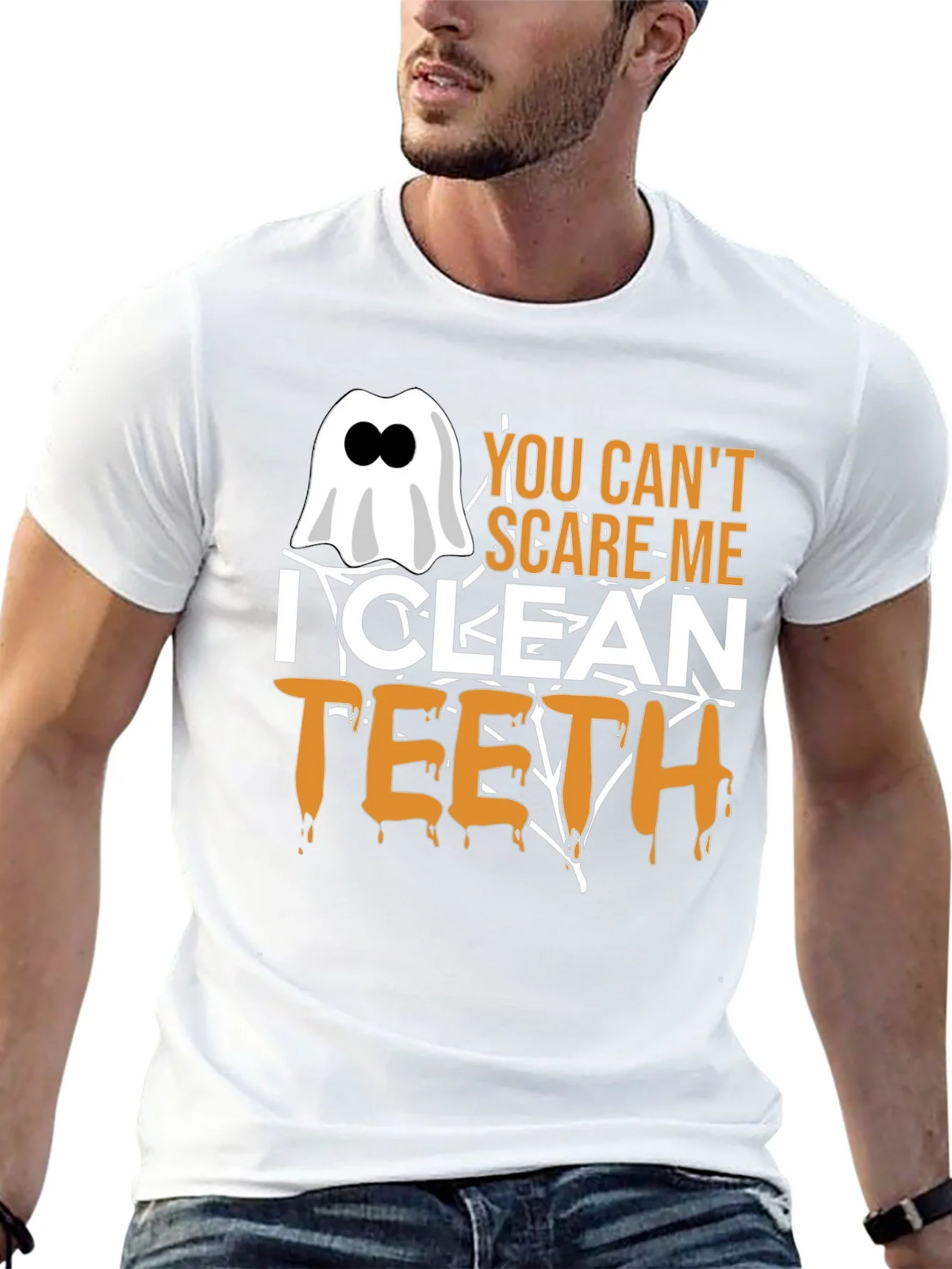 You Cant Scare Me I Clean Teeth Halloween T-Shirt product image 12