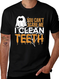 You Cant Scare Me I Clean Teeth Halloween T-Shirt product image 1