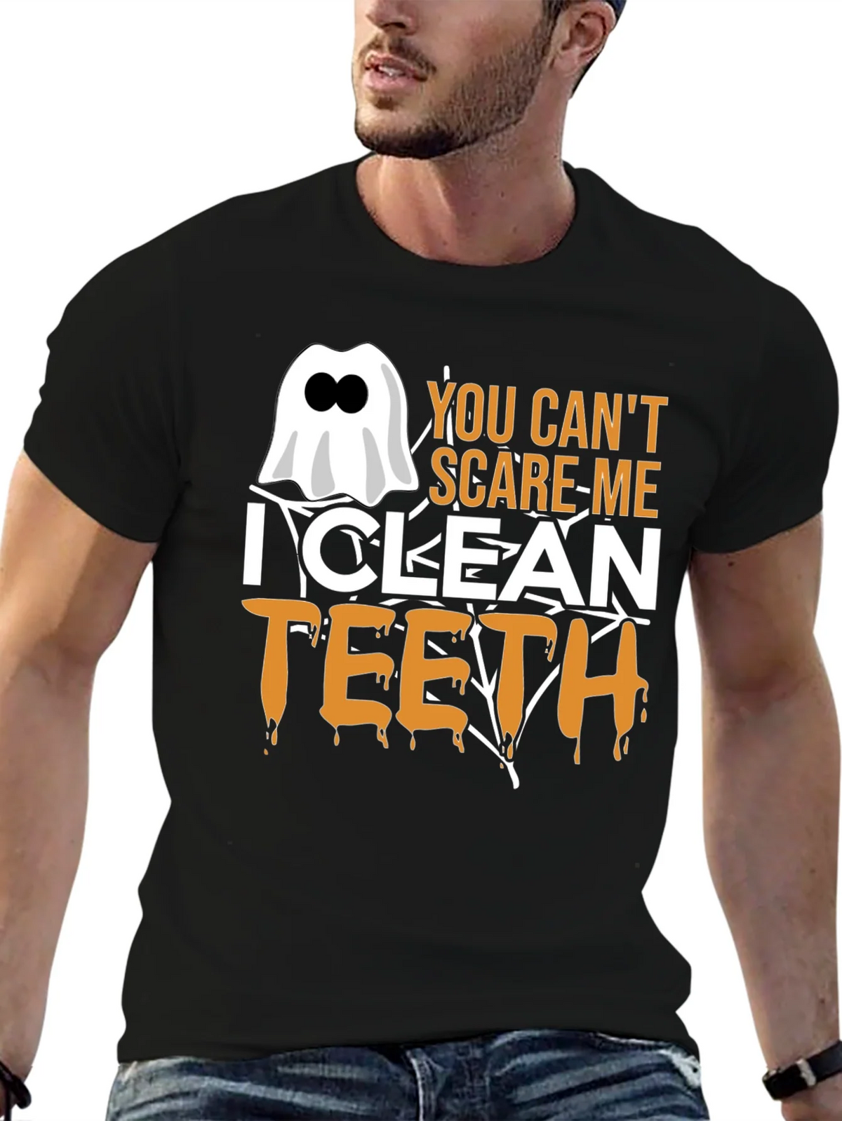 You Cant Scare Me I Clean Teeth Halloween T-Shirt product image 6