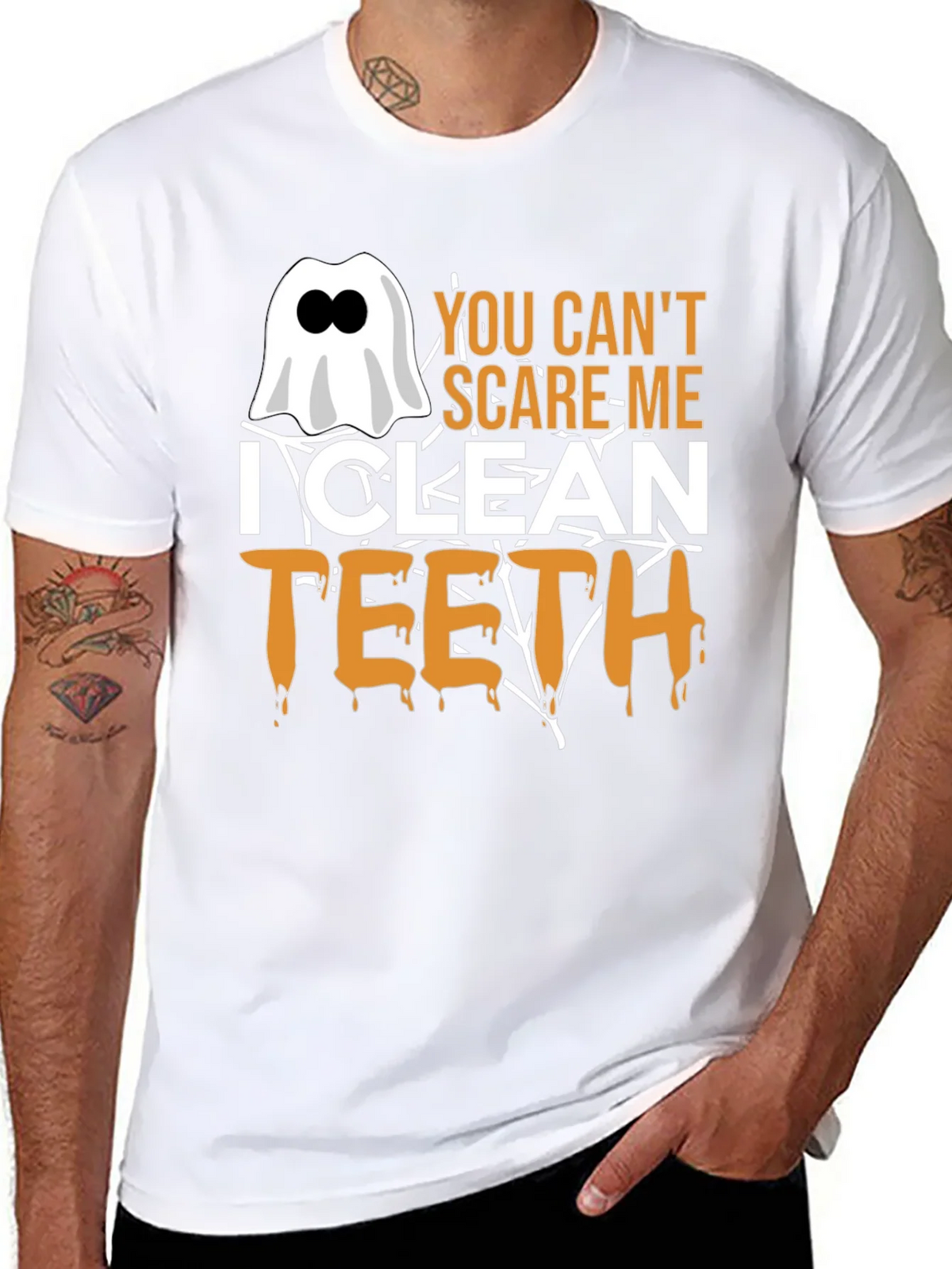 You Cant Scare Me I Clean Teeth Halloween T-Shirt product image 7