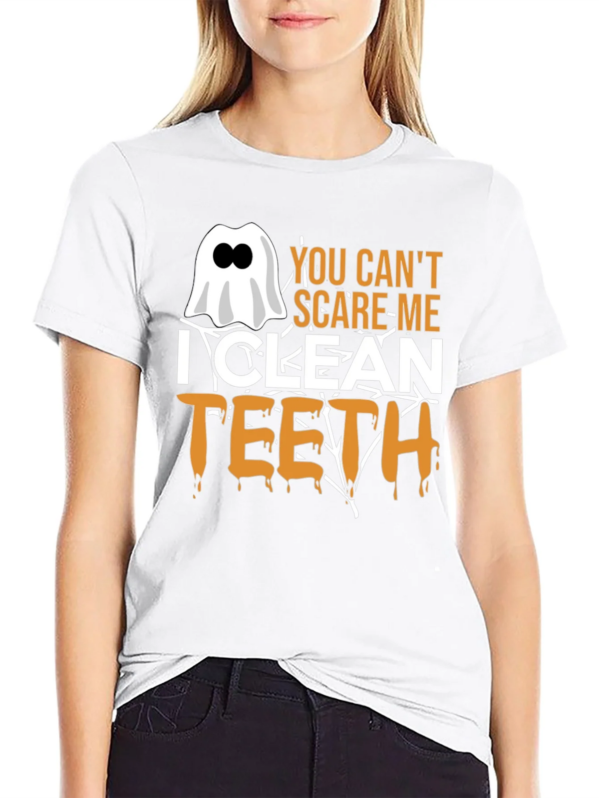 You Cant Scare Me I Clean Teeth Halloween T-Shirt product image 8