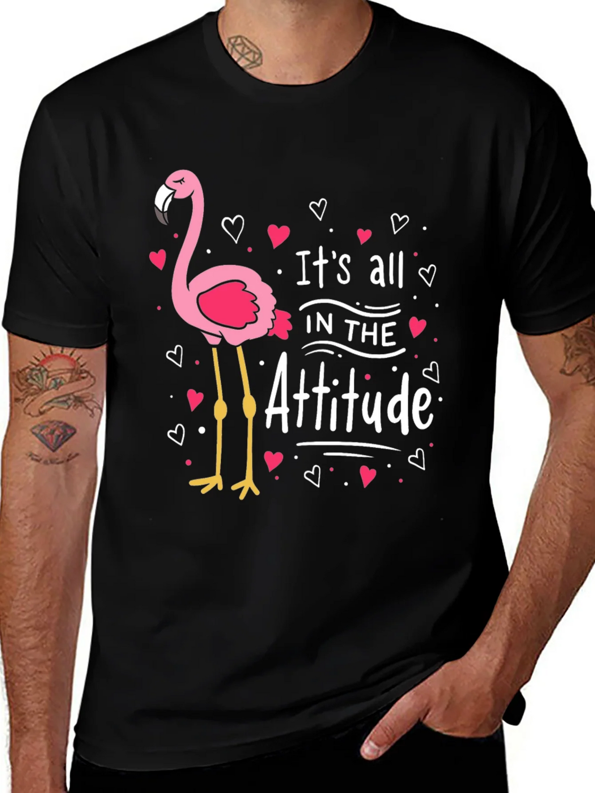 Flamingo Attitude Graphic T-Shirt product image 1