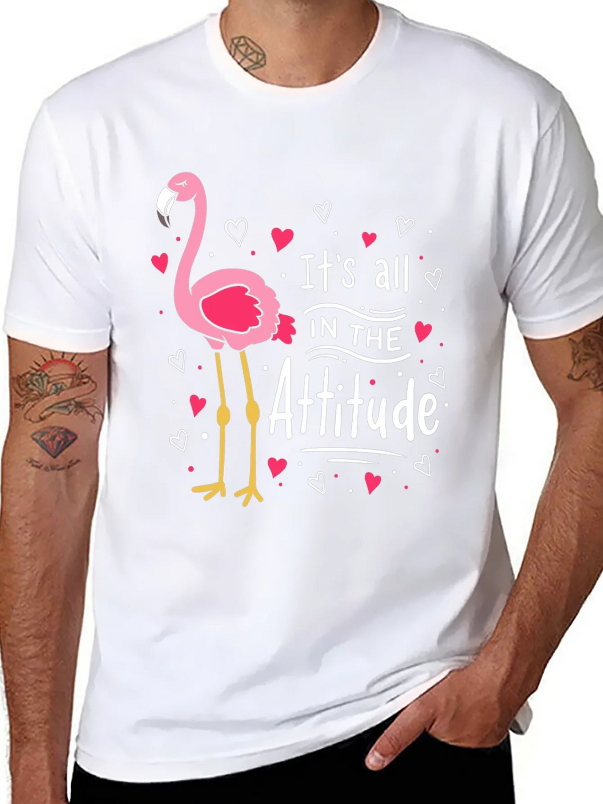 Flamingo Attitude Graphic T-Shirt product image 7