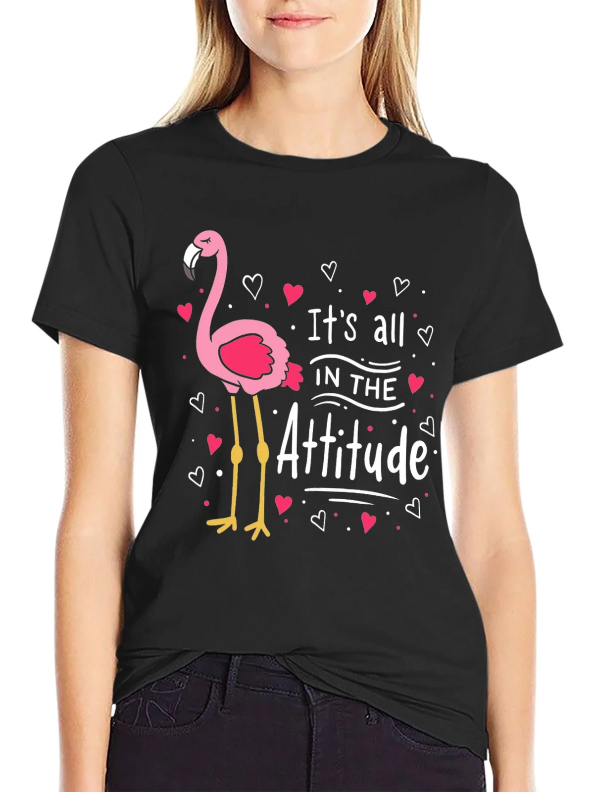 Flamingo Attitude Graphic T-Shirt product image 2