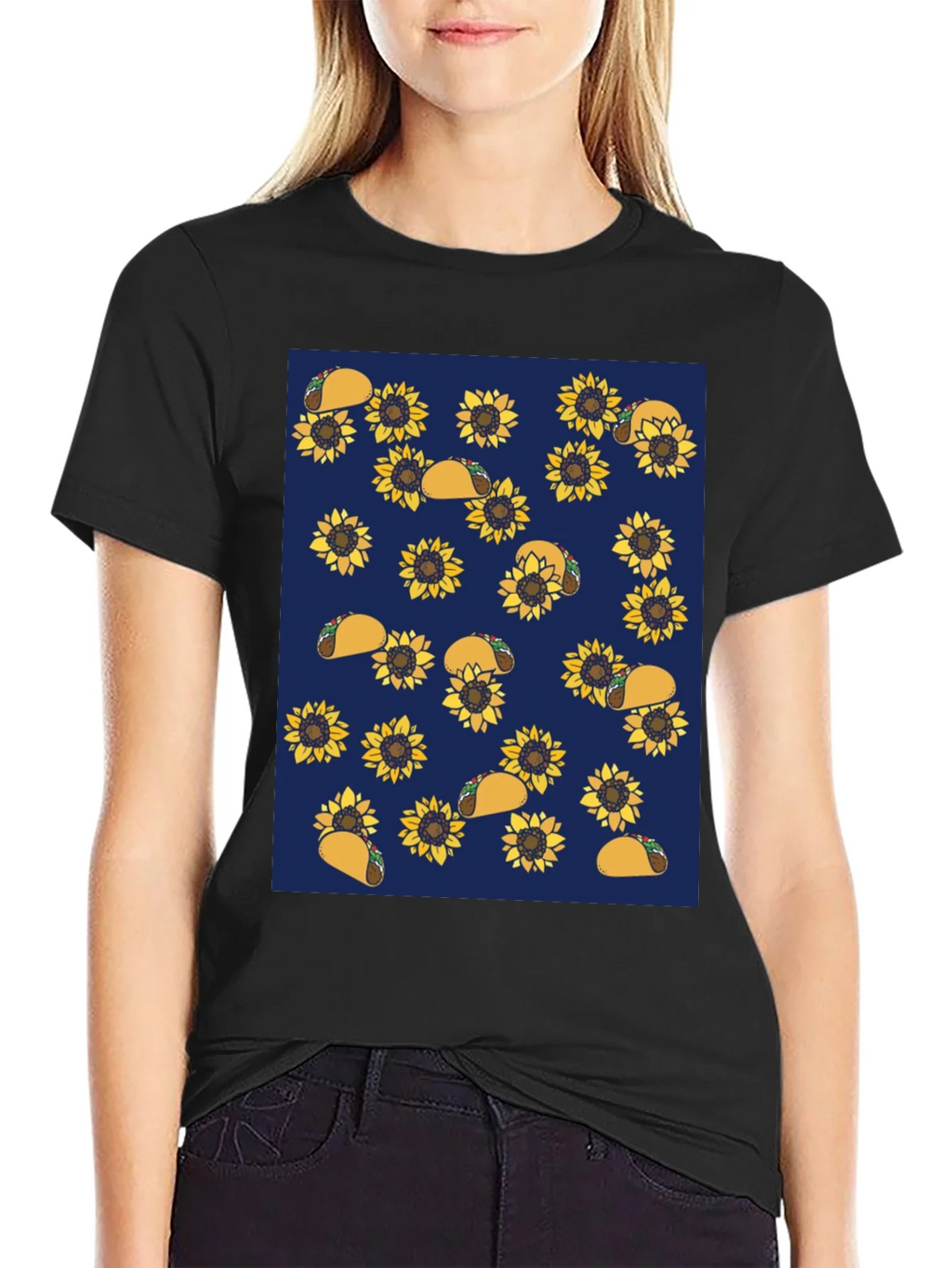Sunflower Taco Print T-Shirt product image 1