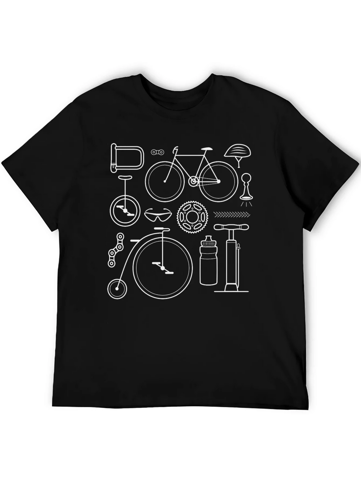 Bike Parts Black Graphic Tee - Cycling Enthusiast Apparel product image 5