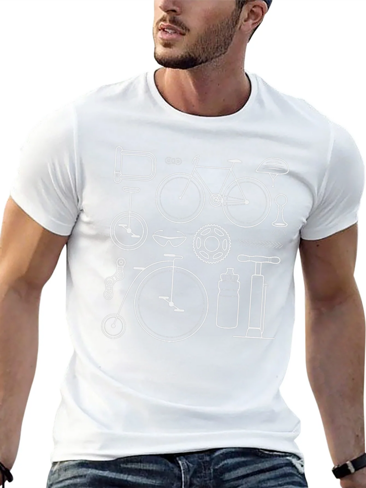 Bike Parts Black Graphic Tee - Cycling Enthusiast Apparel product image 12