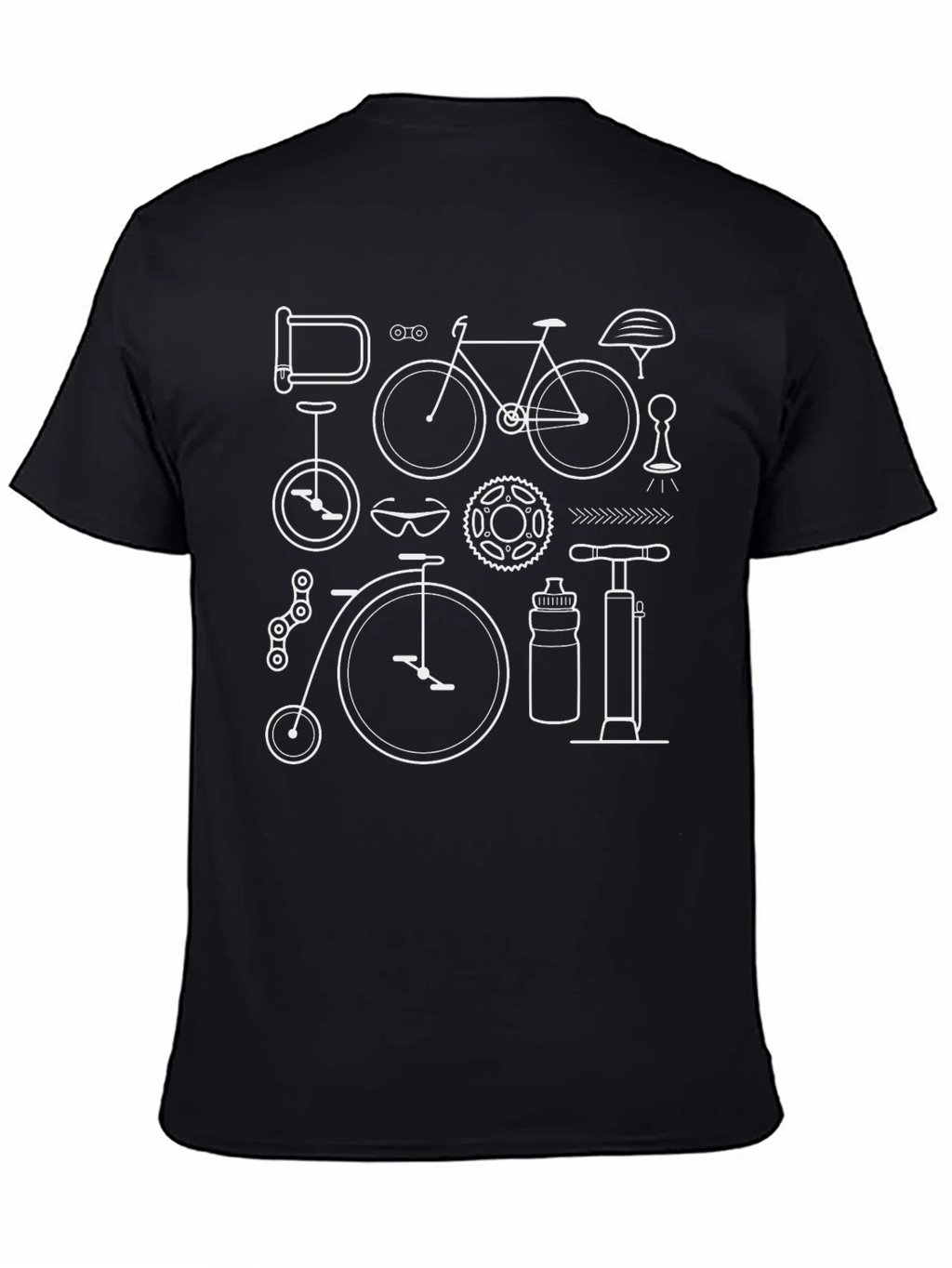 Bike Parts Black Graphic Tee - Cycling Enthusiast Apparel product image 4