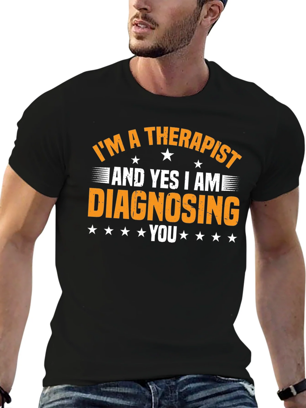 Therapist Diagnosing Funny Graphic Tee product image 6