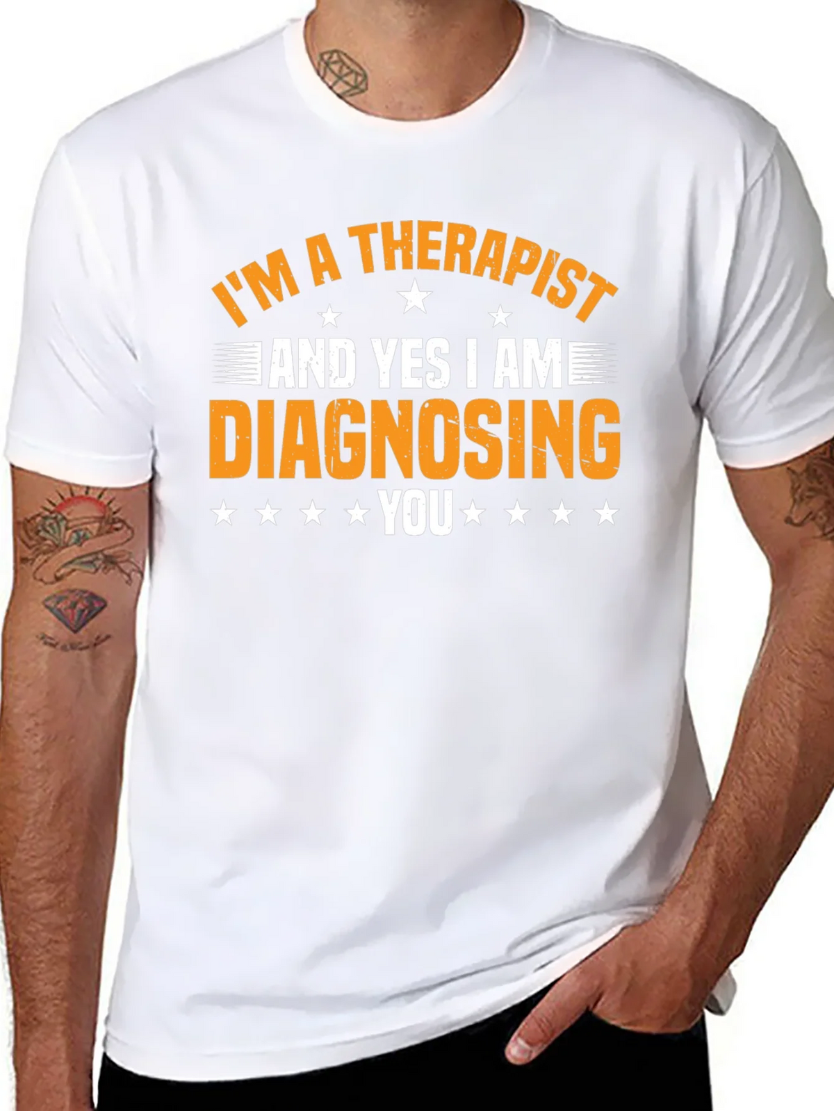 Therapist Diagnosing Funny Graphic Tee product image 7