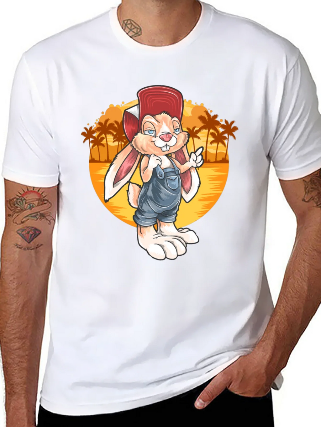 Cartoon Rabbit Graphic Tee - Retro Style product image 7