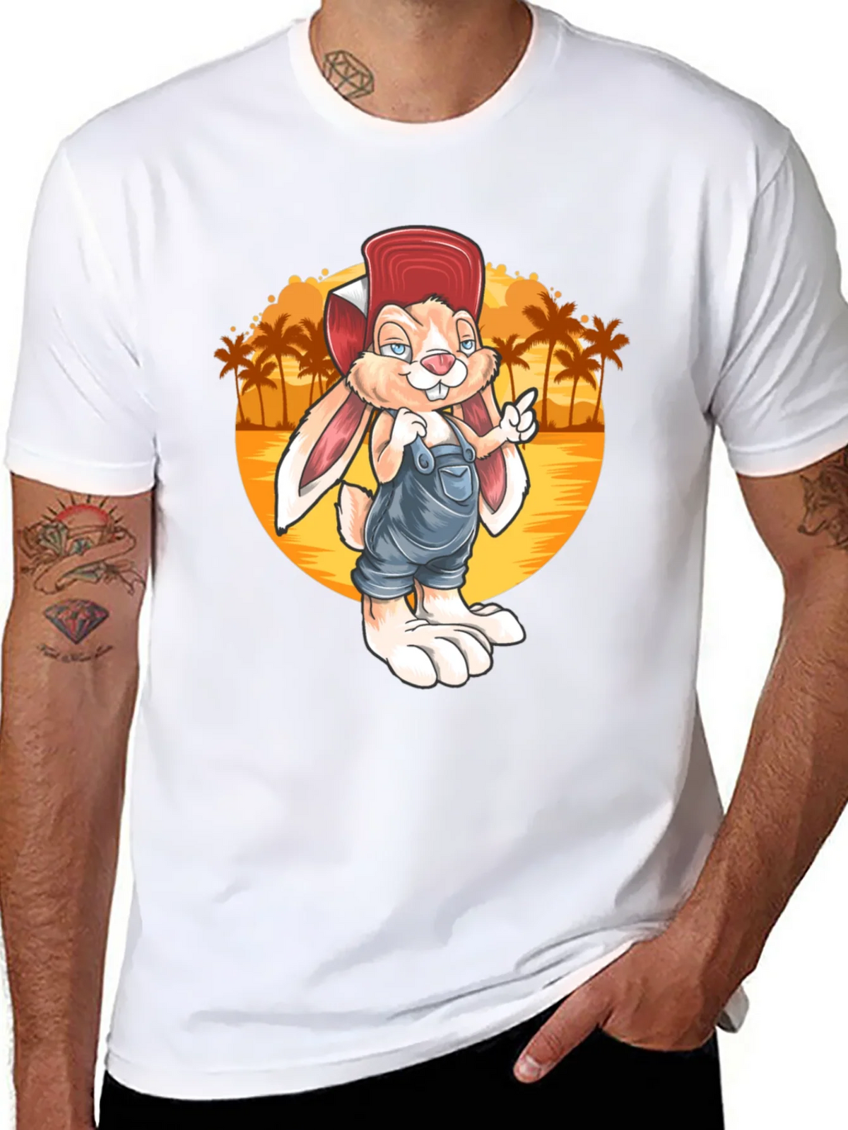 Cartoon Rabbit Graphic Tee - Retro Style product image 7
