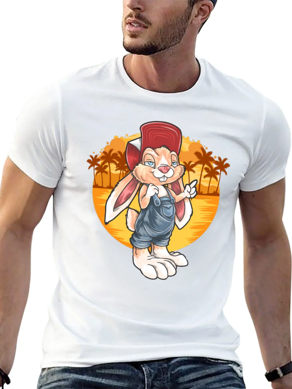 Cartoon Rabbit Graphic Tee - Retro Style product image 12