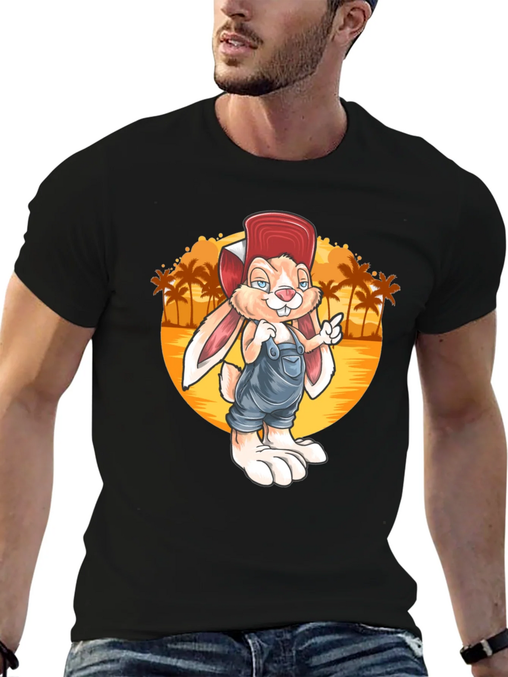 Cartoon Rabbit Graphic Tee - Retro Style product image 6