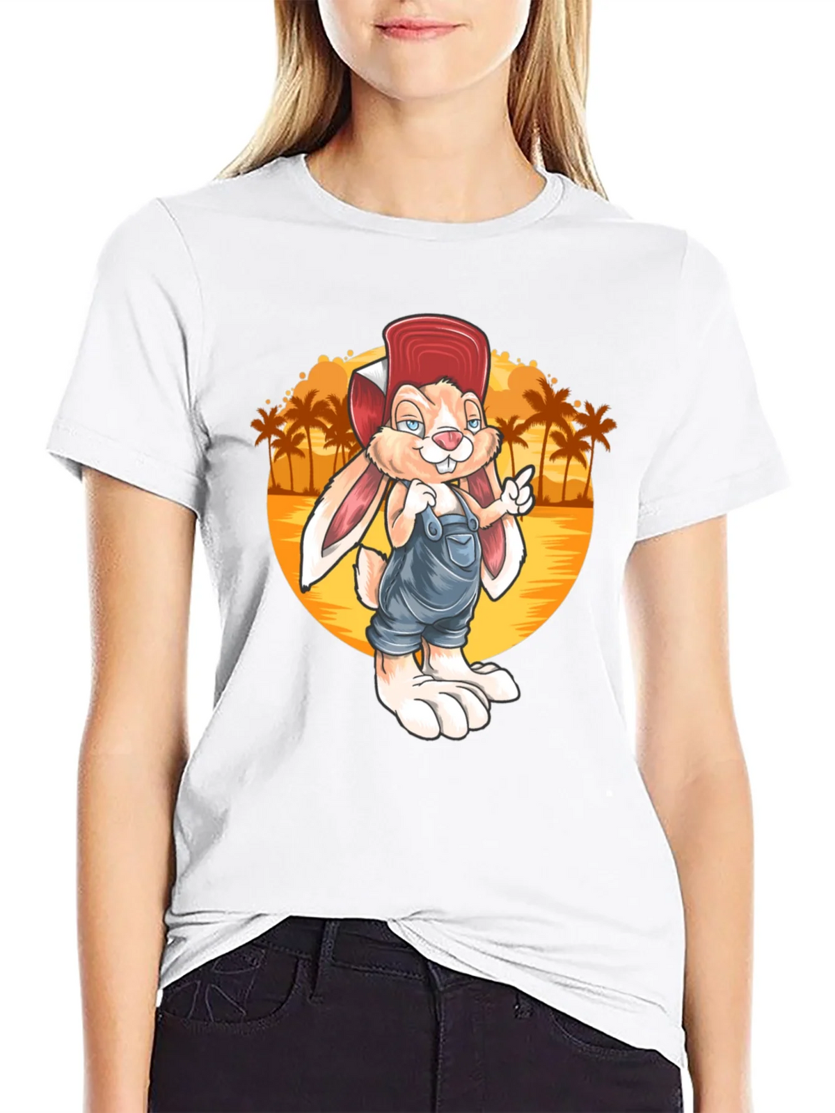 Cartoon Rabbit Graphic Tee - Retro Style product image 8
