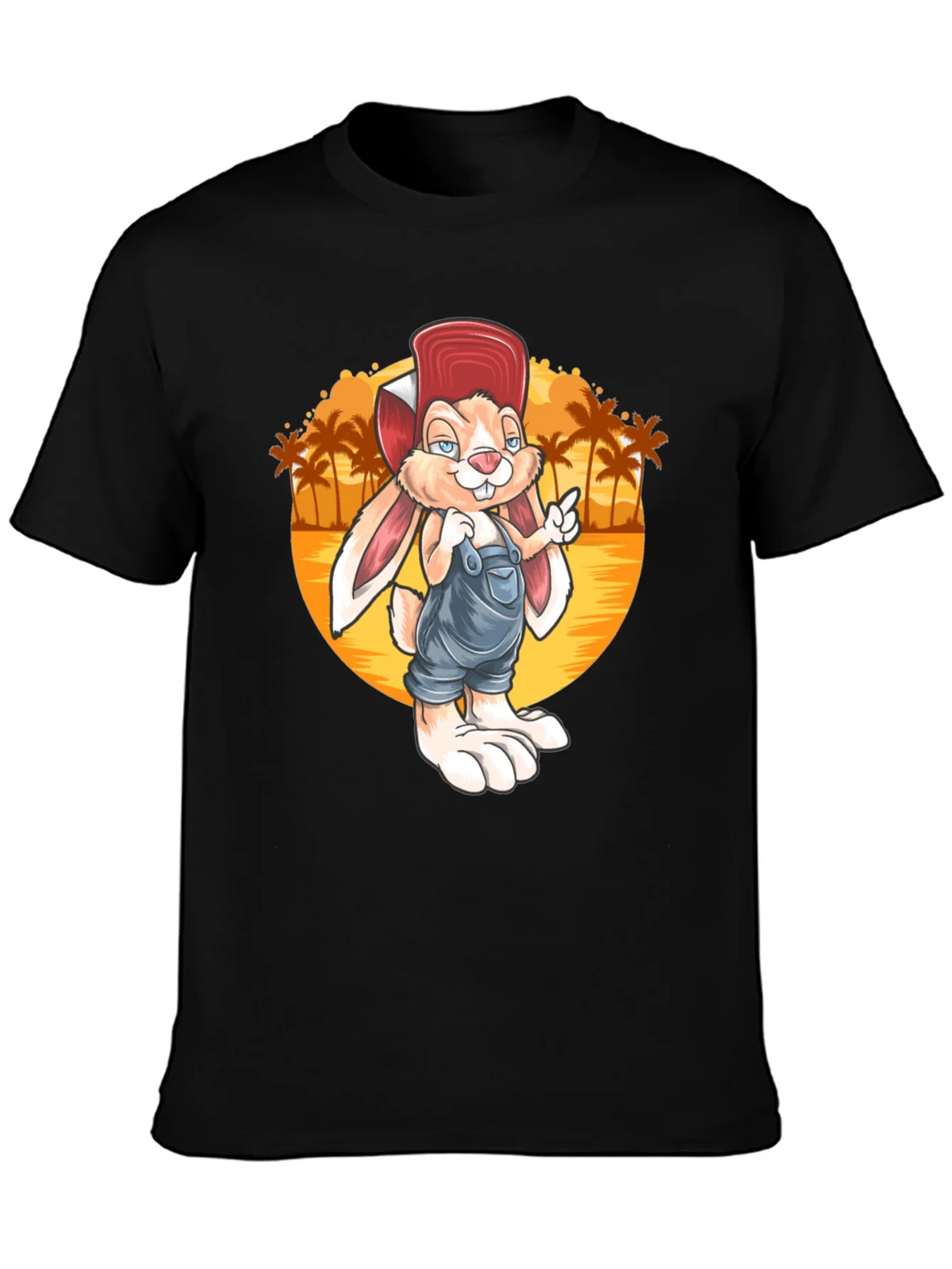Cartoon Rabbit Graphic Tee - Retro Style product image 3