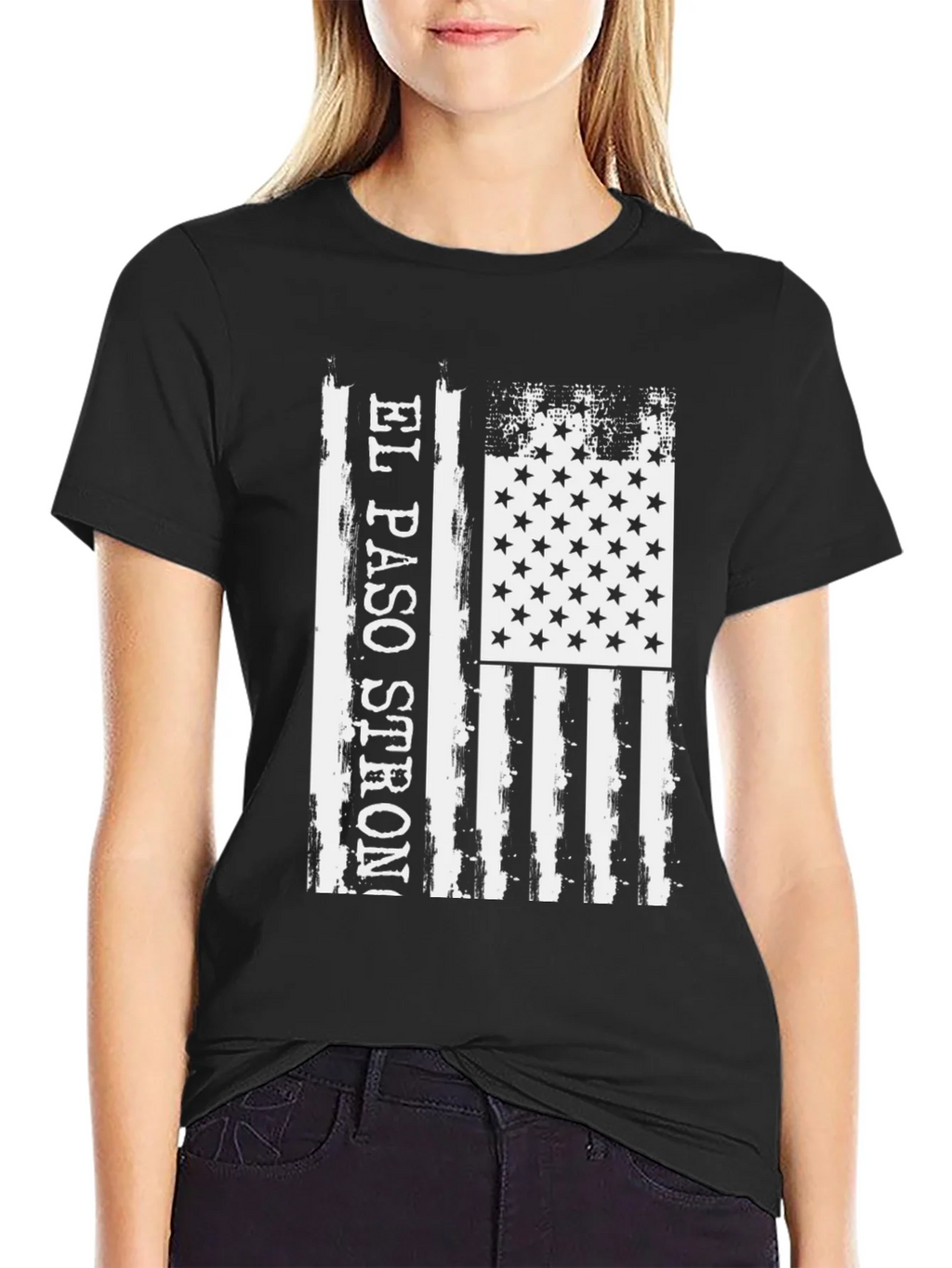El Paso Strong American Flag Distressed T-Shirt product image 2