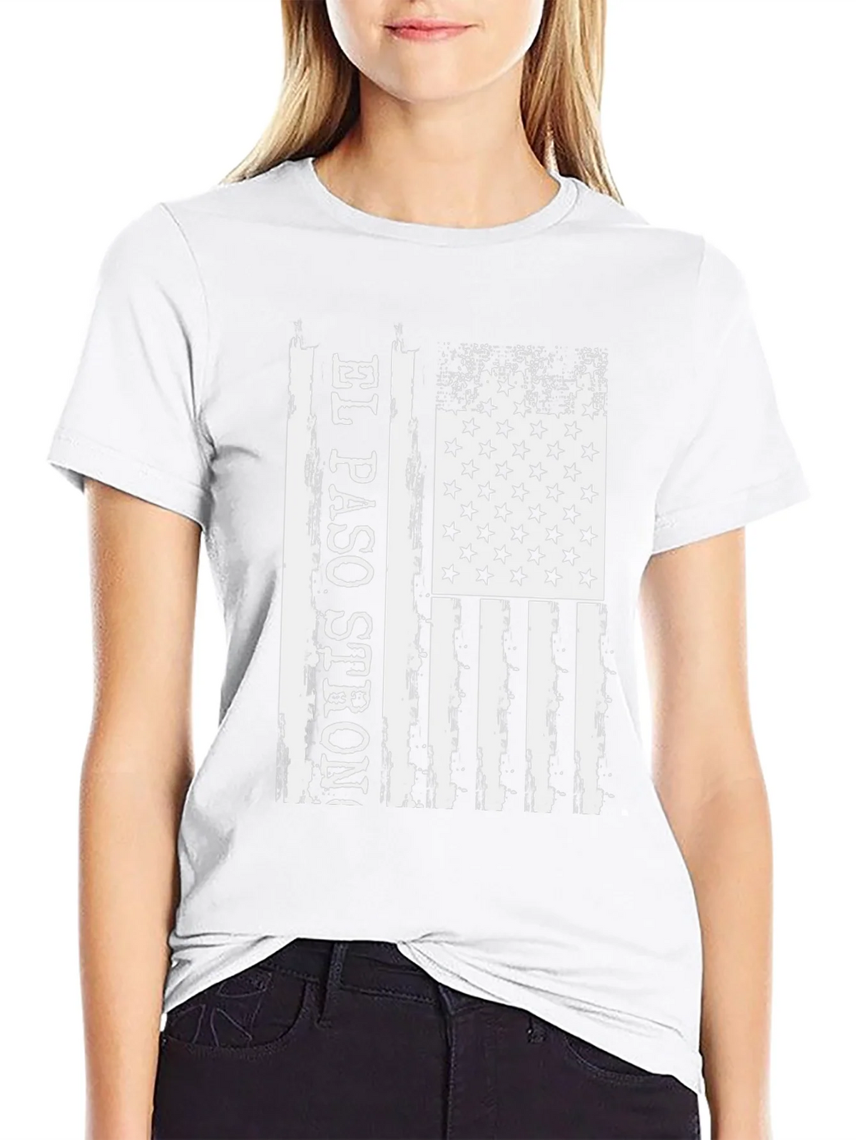 El Paso Strong American Flag Distressed T-Shirt product image 8