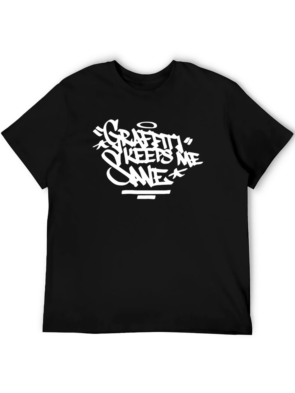 Graffiti Keeps Me Sane Black T-Shirt product image 4