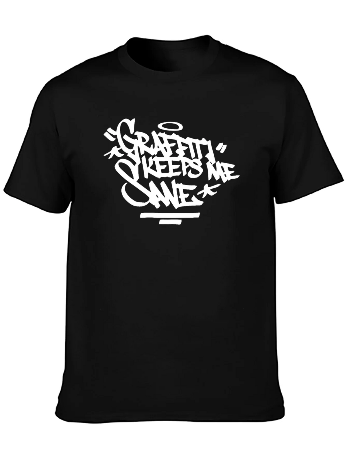 Graffiti Keeps Me Sane Black T-Shirt product image 3