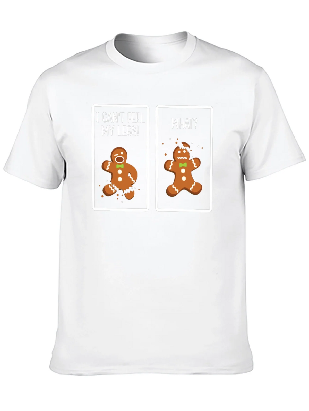 Funny Gingerbread Man T-Shirt - Cant Feel My Legs! product image 5