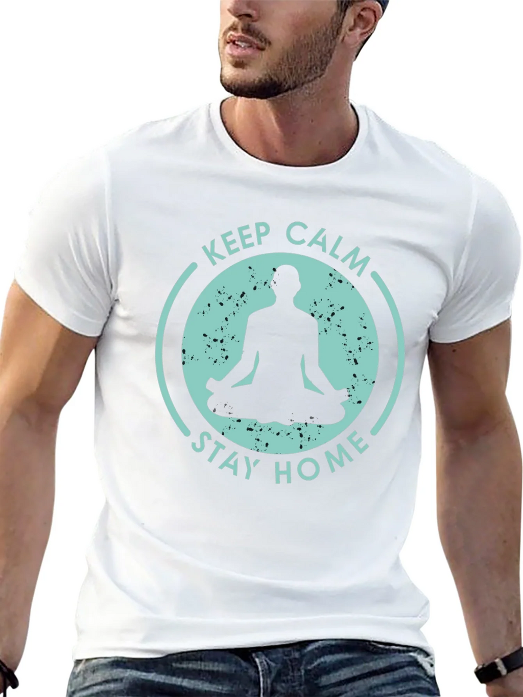 Keep Calm Stay Home T-Shirt - Yoga Meditation Tee product image 9