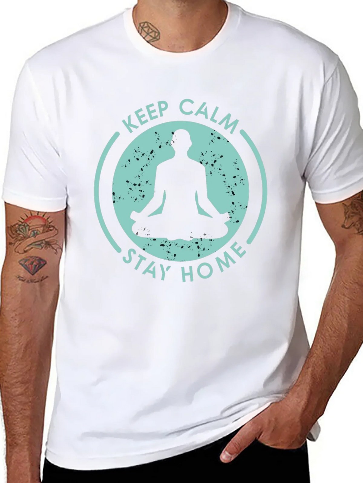 Keep Calm Stay Home T-Shirt - Yoga Meditation Tee product image 5